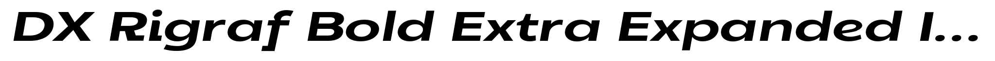 DX Rigraf Bold Extra Expanded Italic image
